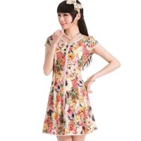 卡莱施夏季新款女士气质甜美休闲连衣裙