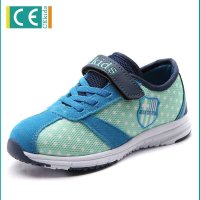 圆头夏季新品儿童鞋子 男童运动鞋透气女童反绒皮圆头小孩鞋