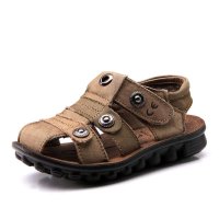 CE童鞋2014新款夏季真皮男童鞋包头小孩凉鞋儿童透气防滑沙滩鞋子