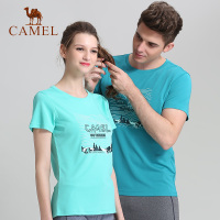 CAMEL骆驼户外速干T恤 新款情侣款男女圆领透气排汗运动速干短袖T恤