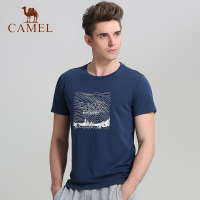 CAMEL骆驼户外速干T恤 新款情侣款男女圆领透气排汗运动速干短袖T恤