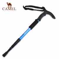CAMEL骆驼户外登山杖 伸缩轻便爬山拐杖 四节伸缩拐铝合金减震手杖