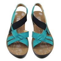 包邮2014上海花牌妈妈凉鞋女士凉鞋真牛皮35-40码多色可选松紧带低跟休闲防滑凉鞋