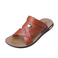 正品牛头牌2014春夏秋季新款男士凉鞋 休闲真皮沙滩鞋韩版凉拖鞋透9102