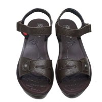 99元包邮花牌专柜正品35-40码大码中年妈妈凉鞋柔软牛皮低跟舒适夏季女凉1581