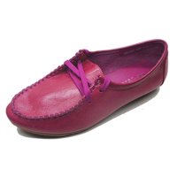 夏季上海花牌 尖头平跟豆豆鞋 系带女单鞋舒适牛皮登山必备三色入6220