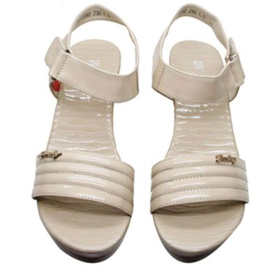 限量新款夏季凉鞋正品花牌三色可选水纹松糕凉鞋防水台牛皮防滑11592