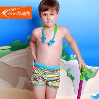 凯迪龙2014新款海绵宝宝儿童游泳裤男童宝宝卡通可爱泳裤泳装HB38
