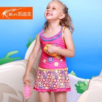 凯迪龙2014新款海绵宝宝儿童分体裙式游泳衣女童宝宝卡通泳装HA05