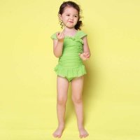 凯迪龙2014新款儿童可爱2件套裙式连体游泳衣女童双肩带泳装14562