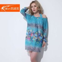 凯迪龙2015新款泳衣女聚拢比基尼带外衫三件套温泉沙滩装15643