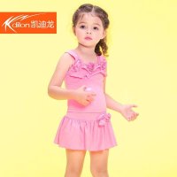 凯迪龙2015新款女童裙式分体游泳衣清晰荷叶边宝宝儿童泳装 15585