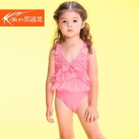 凯迪龙2015新款女童宝宝三角连体游泳衣甜心宝贝儿童泳装 15580