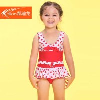凯迪龙2015新款女童宝宝裙式连体游泳衣航海小标兵儿童泳装 15573