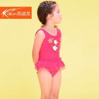 凯迪龙 2014新款女童三角连体游泳衣心形可爱宝宝儿童泳装 15565