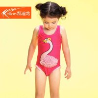 凯迪龙 2014新款女童宝宝三角连体游泳衣可爱背心儿童泳装 15563