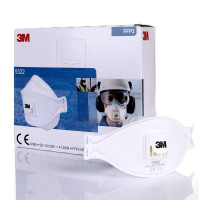 3M 9322口罩 防护极细粉尘 PM2.5 H7N9口罩折叠式带呼吸阀10只/盒