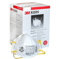 3M 8110S 小号N95颗粒物防护口罩 防尘防pm2.5 整盒20只装