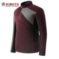 AIMUTU艾牧途秋装新品户外男加厚保暖立领软壳韩国潮版抓绒衣5359