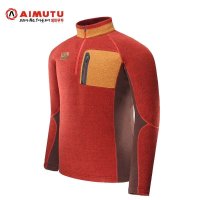 AIMUTU艾牧途正品秋装新款韩国户外T恤男士立领长袖加厚保暖衣0577