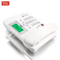 TCL CF203C无线录音座机插卡固定电话机支持插卡电信手机卡固话机 白色电信版