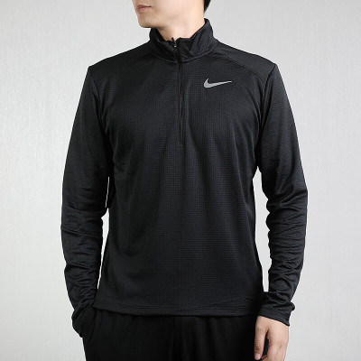 NIKE耐克男长袖2019运动跑步训练健身透气舒适休闲半拉链T恤