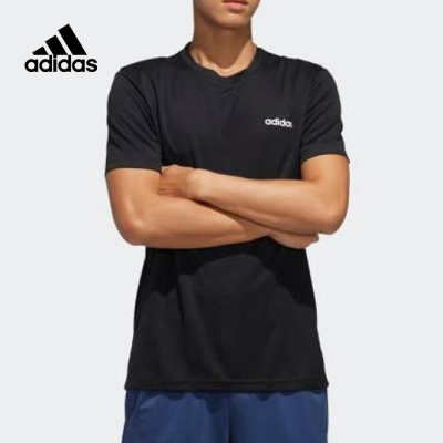 adidas阿迪达斯短袖男装2020新款运动T恤圆领黑色半袖FL0286