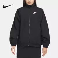 耐克(NIKE)Nike耐克女装SWOOSH勾子梭织夹克宽松梭织防风外套 DM6186-010 L