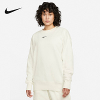 NIKE耐克女子加绒保暖小logo卫衣运动休闲圆领套头衫 DQ5734-133