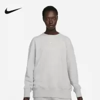 NIKE耐克圆领卫衣女运动服2022冬季新款针织套头打底衫DQ5734-063