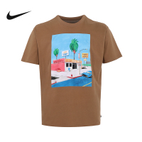 Nike耐克男装2022秋季款小镇涂鸦绘画印花运动短袖T恤 DR7766-258