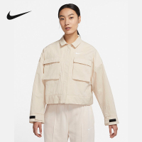 Nike耐克女装了不起舞社翻领薄款梭工装织外套休闲夹克DM6244-126