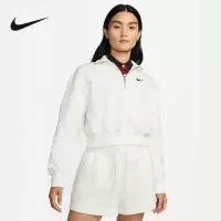 耐克(NIKE) 女子运动休闲保暖半开拉链短款宽松卫衣