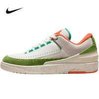 Nike耐克女鞋Air Jordan 2 Low AJ2联名白绿复古篮球鞋DV6206-183