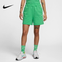 NIKE耐克女子针织短裤运动裤宽松纯棉舒适运动五分裤DM6729-363