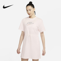 Nike耐克裙子女裙新款运动休闲短袖抽绳连衣裙DD5783-640
