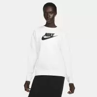 Nike耐克白色加绒卫衣女套头衫2023春季新款长袖套头衫DQ5833-100