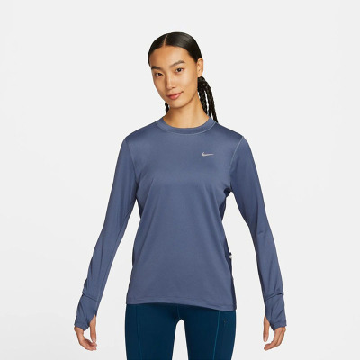 NIKE耐克DRI-FIT ELEMENT女子跑步运动速干套头打底衫DX0309-491