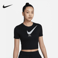 NIKE耐克短袖针织衫女子夏季新款时尚运动速干短款T恤DZ3750-010