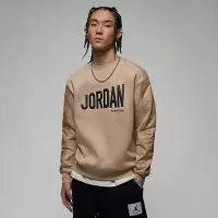 Nike耐克2023春新款JORDAN男子加绒圆领运动卫衣套头衫DV7589-277
