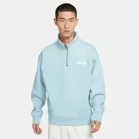 Nike耐克男子卫衣运动复古休闲立领半拉链套头衫长袖衫DX4249-442