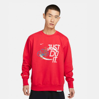 NIKE耐克卫衣男CNY新年款兔年红色圆领加绒篮球套头衫FD4061-657