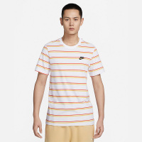 NIKE耐克短袖男针织衫夏新款宽松透气运动休闲条纹T恤DZ2986-100