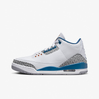 耐克Jordan Air Jordan 3 retro 耐磨 中帮 复古篮球鞋 男款 白蓝 CT8532-148