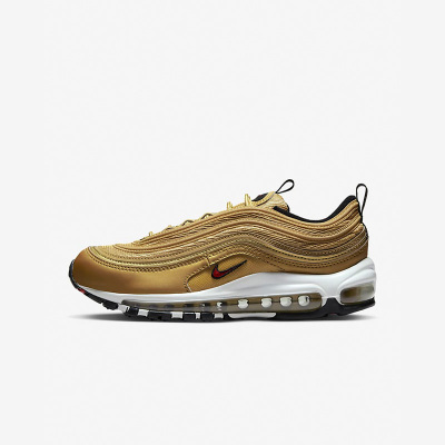 Nike Air Max 97 Gold Bullet金子弹低帮 跑步鞋 女款 金色 2023版 DQ9131-700