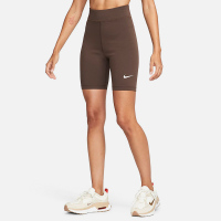 Nike Sportswear Classics 纯色高腰骑行健身短裤 女款 巴洛克棕 DV7798-237