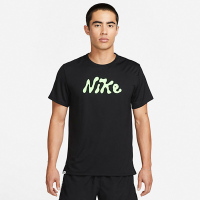 Nike 字母印花透气圆领短袖T恤 男款 黑色 FB7947-010