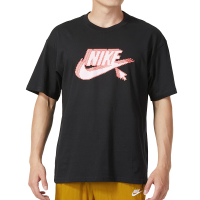 Nike 品牌Logo字母印花休闲运动短袖T恤 男款 黑色 FD1297-010