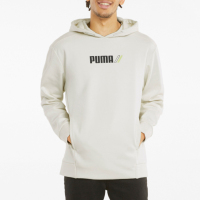 PUMA 纯色正面印花字母Logo连帽长袖卫衣 男款 白色2PU84654773