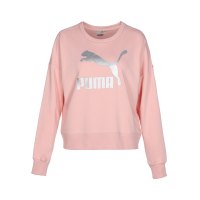 PUMA运动休闲Logo圆领套头衫卫衣 女款 粉色2PU53527666